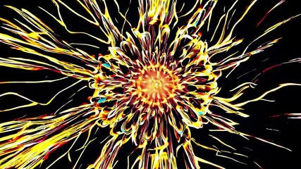 Leinwandbilder - Neon Starburst Pulse