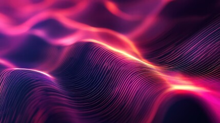 Canvas Print - Abstract pink and purple wave pattern background.