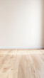 © Sergey - Subtle beige neutrality: elegant minimalist interior design featuring hardwood flooring