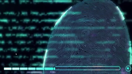 Fototapete - Digital Security Animation