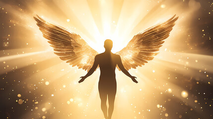 Wall Mural - celestial angel wings