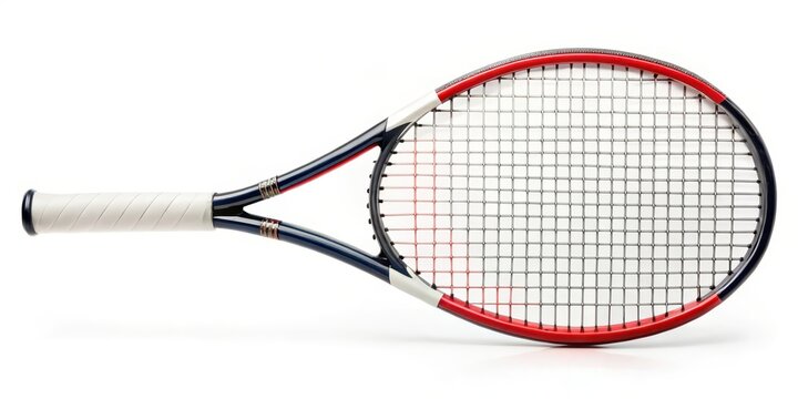 Tennis Racquet on White Background