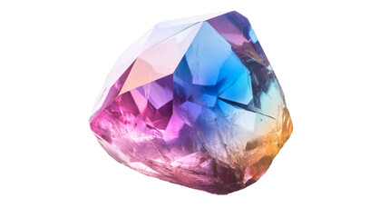 Aufkleber - Brightly colored crystal gemstone with transparent background, creating a vibrant and captivating visual