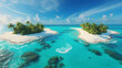 Aerial View of a Tropical Island