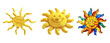 © YauheniyaA - Yellow plasticine modeling clay finger textured sun isolated on transparent background. Top view