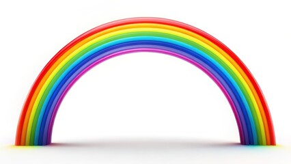 Poster - Rainbow Arc on White Background