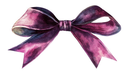 Aufkleber - Hand-painted purple bow adding elegance and charm, ideal for gift wrapping, decorations, and creative projects with a transparent background