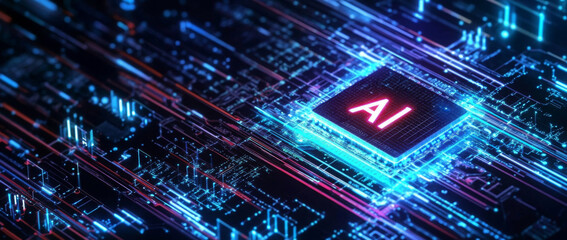 AI Learning and Artificial Intelligence Concept. Business, modern technology, internet and networking concept. 

