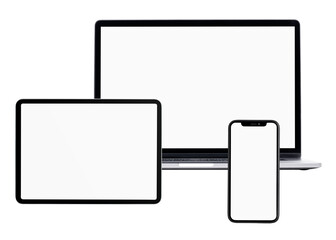 Multi device png screen, blank design space set