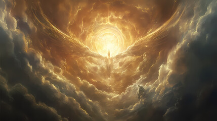 Wall Mural - breathtaking celestial radiant light