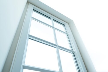 Wall Mural - light filtering through a minimalist window on a bright day in a modern room isolated on transparent