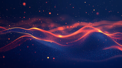 Wall Mural - abstract background with dark red, blue and gold particle. golden light shine particles bokeh on nav