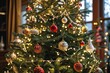 © Michael - Vibrant Christmas Tree Adorned with Beautiful Ornaments and Sparkling Lights