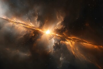 cosmic collision, nebula explosion, space background, for science fiction