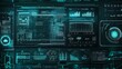 © SANDJAYA - Futuristic Tech Interface: A Digital Dashboard Displaying Complex Data Streams