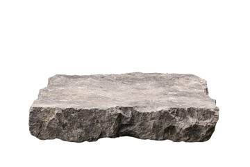 Wall Mural - Large rock sits on a white background, isolated