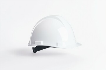 Wall Mural - White hard hat with a black strap