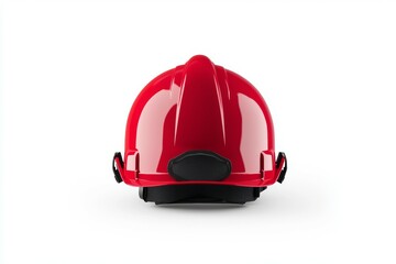 Wall Mural - Red hard hat with a black strap