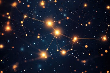 Wall Mural - a beautiful display of stars arranged like a constellation