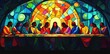 © RizArt - Stained glass artwork depicting the last supper scene
