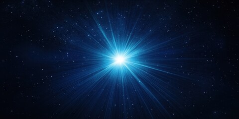 Wall Mural - Bright cosmic explosion shines intensely against the dark space background