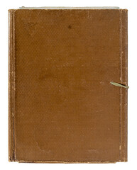 Wall Mural - shabby brown vintage closed paper folder top view isolated