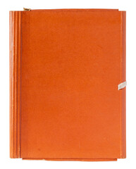 Wall Mural - aged cardboard retro closed paper folder top view isolated