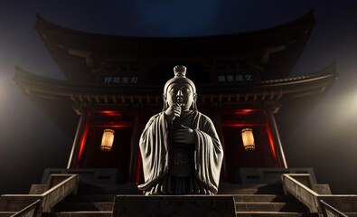 Wall Mural - A stone statue at haedong yonggungsa temple busan korea East Asian china japan japanese asian korea korean taiwan east asia singapore singaporean chinese taiwanese hong kong happy