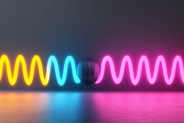 revenue visualization with neon flows and vibrant codes