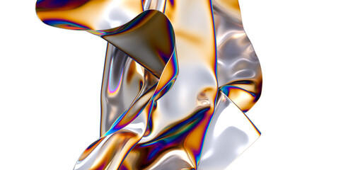 Leinwandbilder - Chromatic Fusion: Where Colors Converge in a 3D Background
