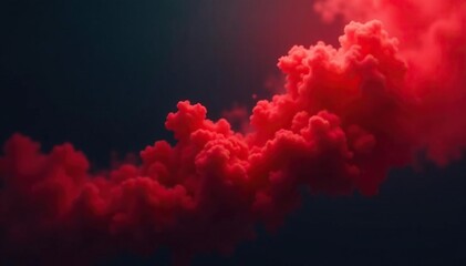 Wall Mural - swirling clouds of red and black mist in a dark background, abstract, red