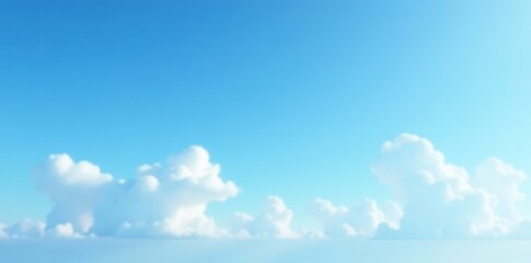 Wall Mural - soft blue sky with few white clouds scattered, white, clouds