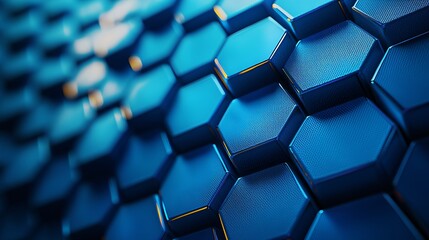 Abstract blue hexagon pattern background