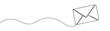 © Vasyl Yurlov - One line drawing of envelope icon isolated on white background