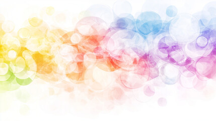 Wall Mural - abstract bubbles of color: a radiant and vibrant arrangement of translucent, overlapping bubbles in 