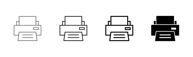 Wall Mural - printer icon vector isolated on white background. print icon. fax vector icon.