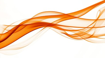 Wall Mural - abstract orange wave design with flowing lines and smooth curves