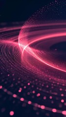 Wall Mural - futuristic circular loading bar with digital glitch and noise effects on dark background illuminated
