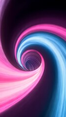 Wall Mural - futuristic abstract vivid colorful light warp tunnel with dynamic motion in pink and blue hues perfe