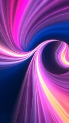 Wall Mural - abstract colorful light warp tunnel loop in vivid neon hues with dynamic motion effects and vibrant 