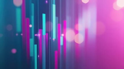 Wall Mural - vibrant abstract background with colorful vertical lines and bokeh effects, creating dynamic and ene