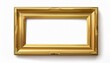 © netsay - Minimalistic Gilded Picture Frame Elegant 3D Golden Rectangle for Photo in Transparent Background, Ideal for Digital Art, Home Decor, or Design Inspiration