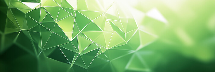 Wall Mural - green background with a lot of triangles. the triangles are all different sizes and are scattered th