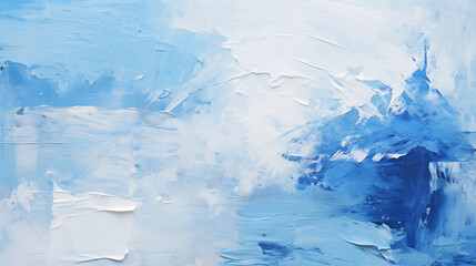 Aufkleber - Elegant blue watercolor background with golden veins and cracked marble texture. Hand painted brush strokes for luxury designs