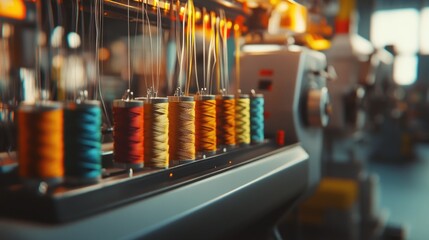 Poster - Thread spools on sewing machine