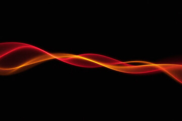 Wall Mural - abstract dark background with curved wavy lines gradient colors