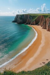 Sticker - Beach with Cliffs