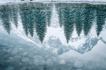 Wall Mural - Mountain Reflection Lake