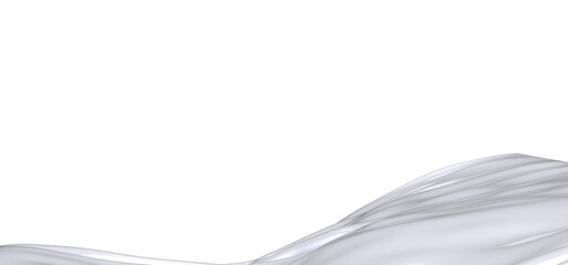 Leinwandbilder - Abstract White Wave on Black Background
