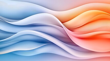 Fototapete - Mesmerizing abstract wave design featuring smooth flowing gradients and vibrant colors blending seamlessly to create a dynamic and visually striking background